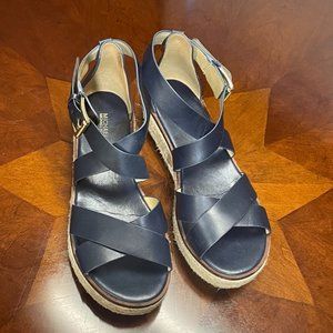 Michael Kors  Navy 1-inch Platform Sandals- LAST CHANCE!